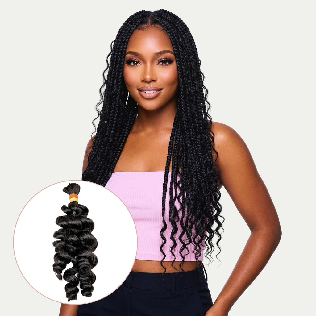 Raw Vietnamese Ripple Curly Bulk 100% Human Braiding Hair - Private Label