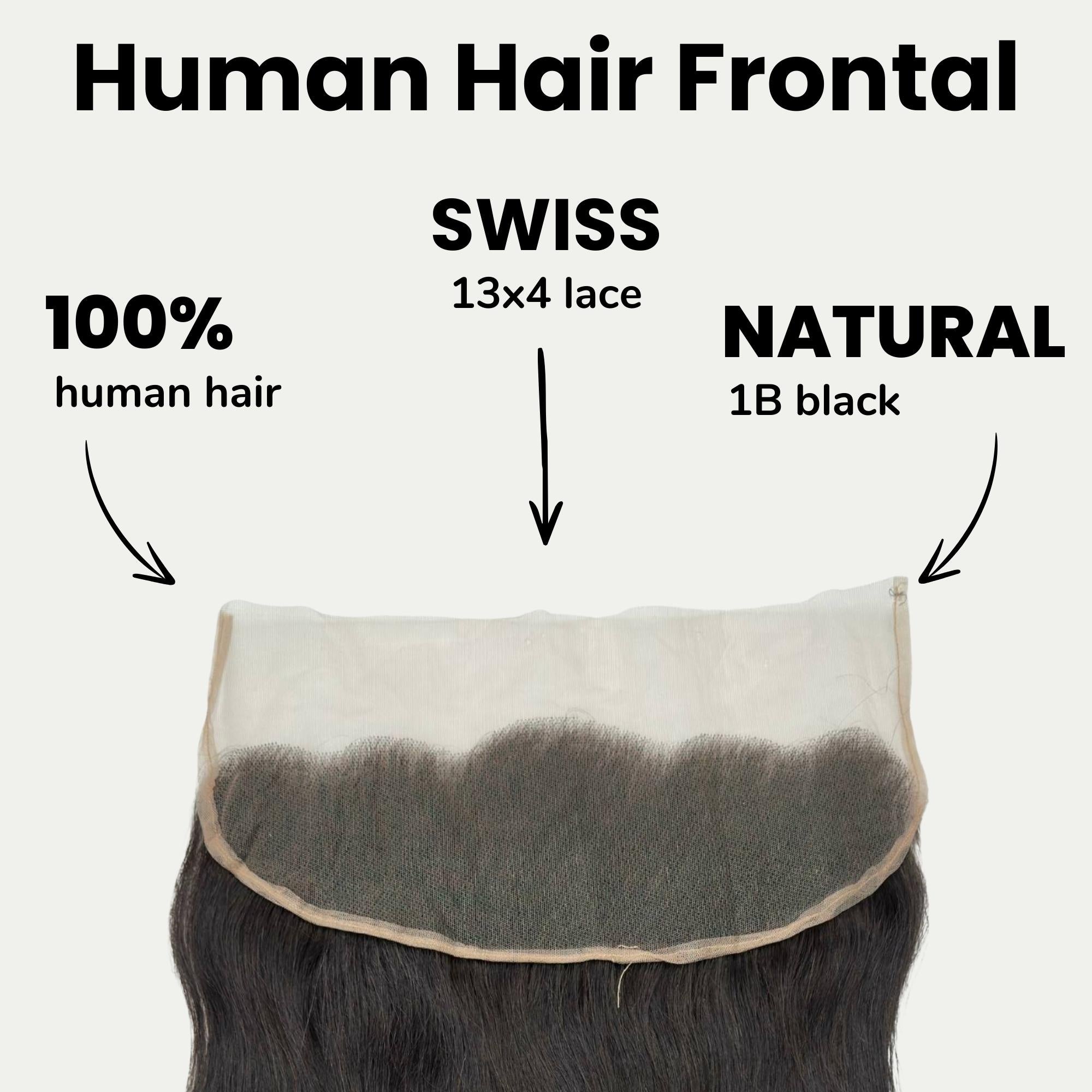 Raw Vietnamese Straight 13x4 Swiss Lace Human Hair Frontal - Private Label