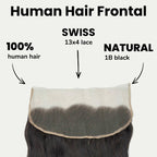 Raw Vietnamese Straight 13x4 Swiss Lace Human Hair Frontal - Private Label