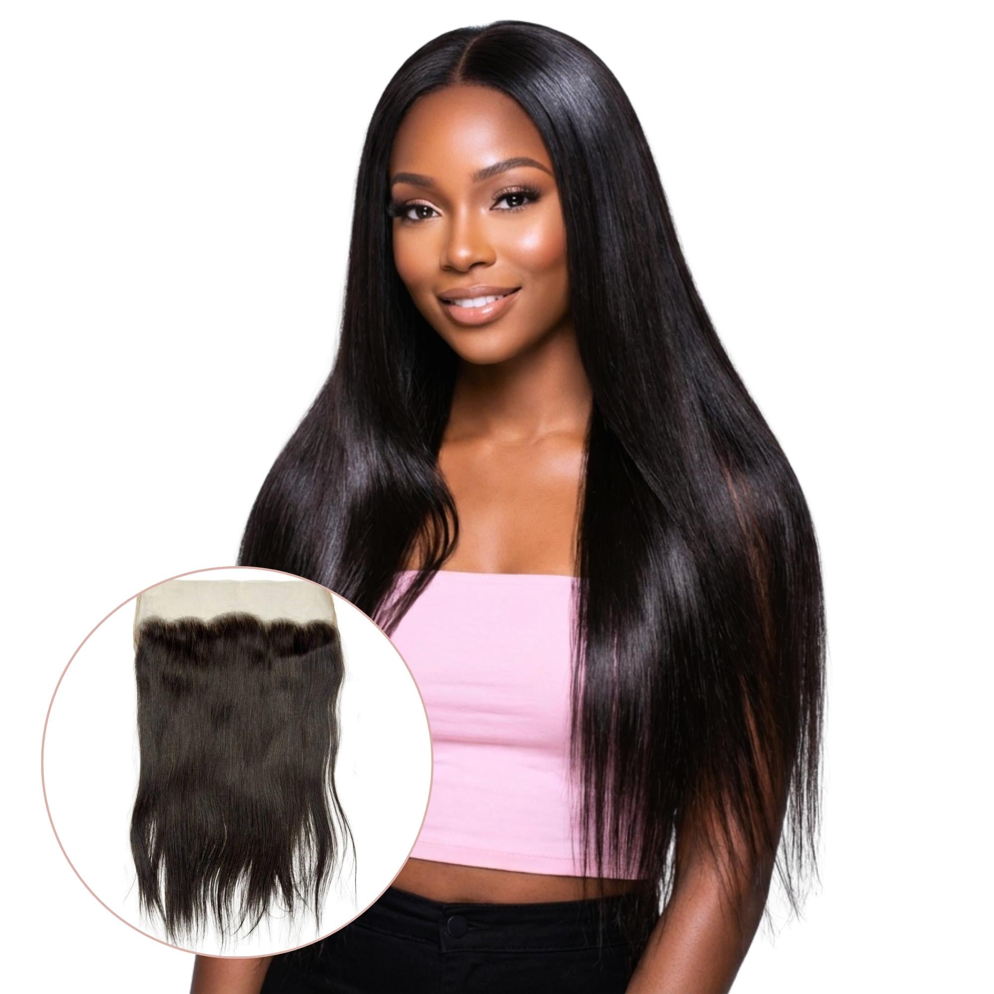 Raw Vietnamese Straight 13x4 Swiss Lace Human Hair Frontal - Private Label