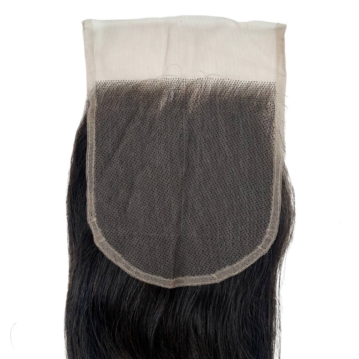 Raw Vietnamese Straight 5x5 Swiss Lace Human Closure