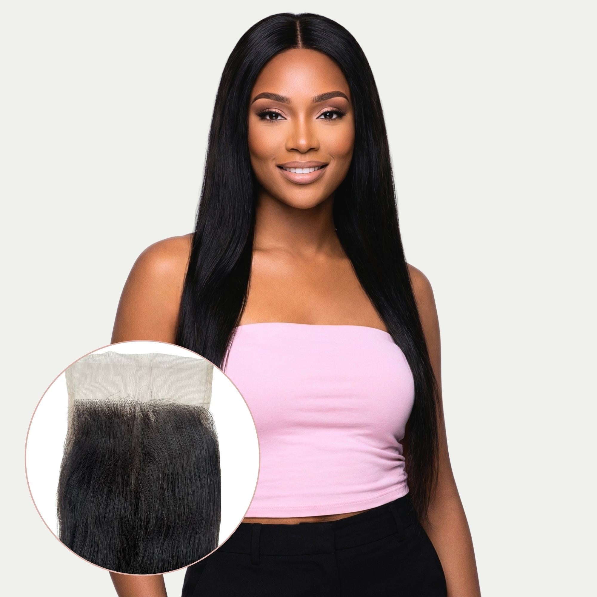 Raw Vietnamese Straight 5x5 Swiss Lace Human Hair Closure - Private Label