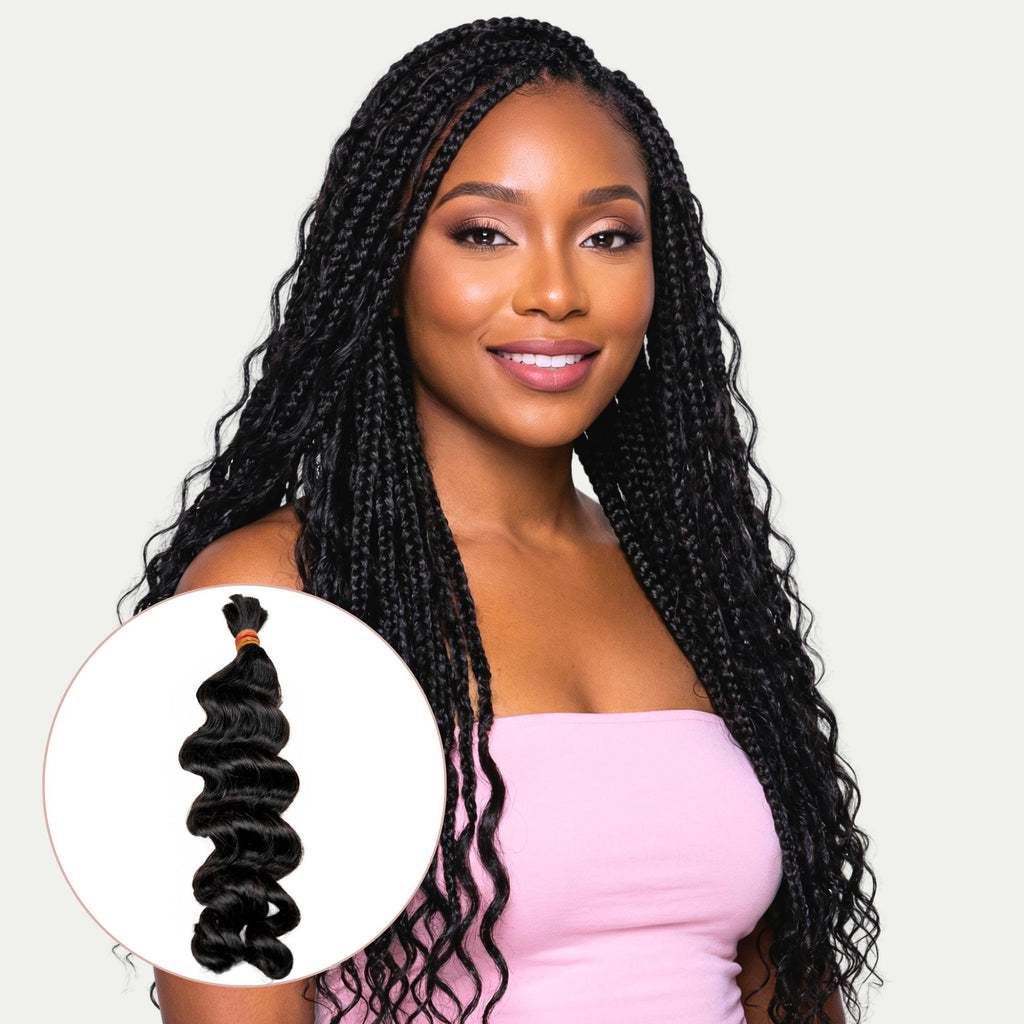 Raw Vietnamese Wavy Bulk 100% Human Braiding Hair - Private Label