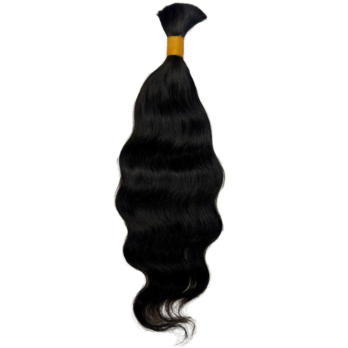 Raw Indian Wavy Bulk 100% Human Braiding Hair - Private Label