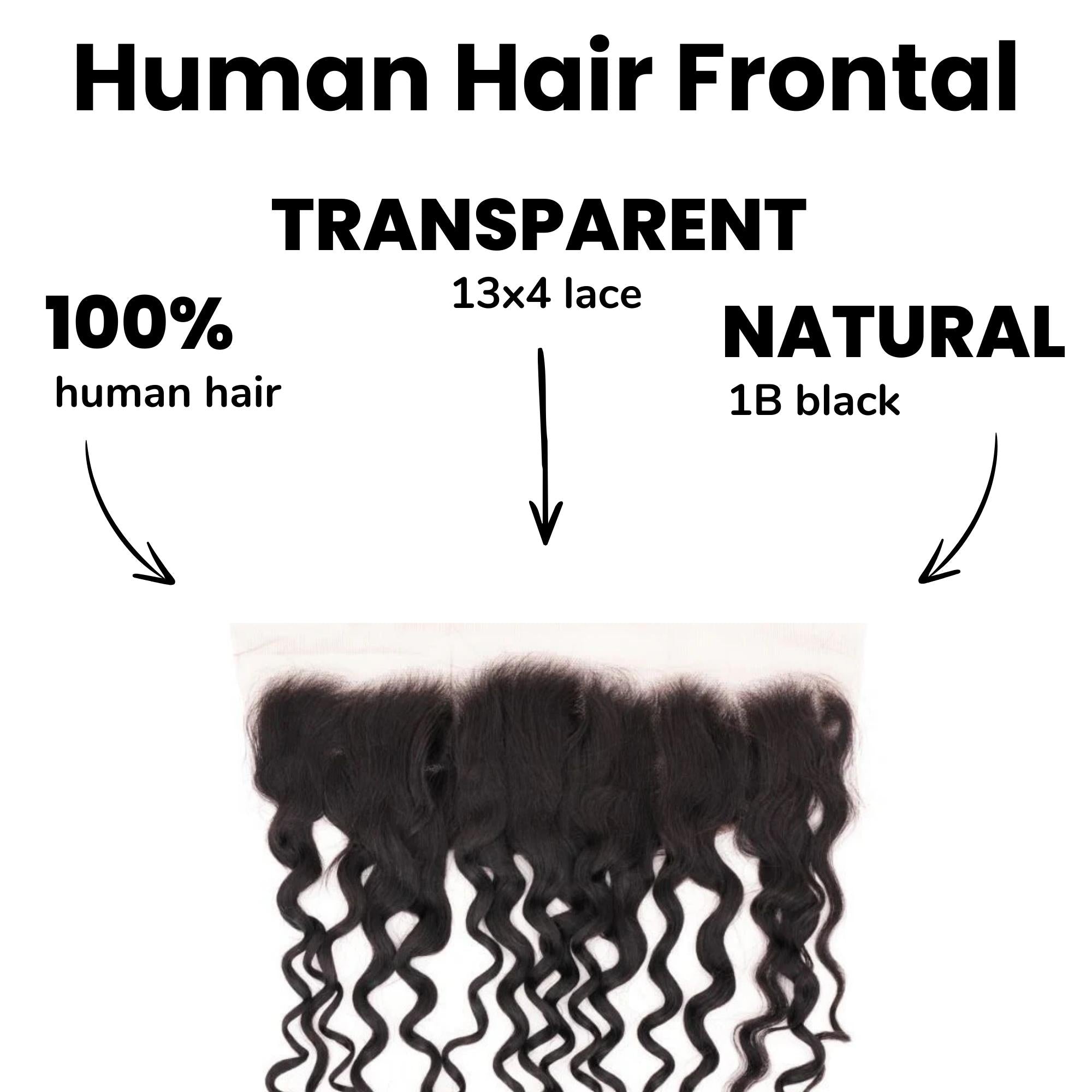 Spanish Wave 13x4 Transparent Lace Human Hair Frontal - Private Label