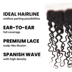 Spanish Wave 13x4 Transparent Lace Human Hair Frontal - Private Label