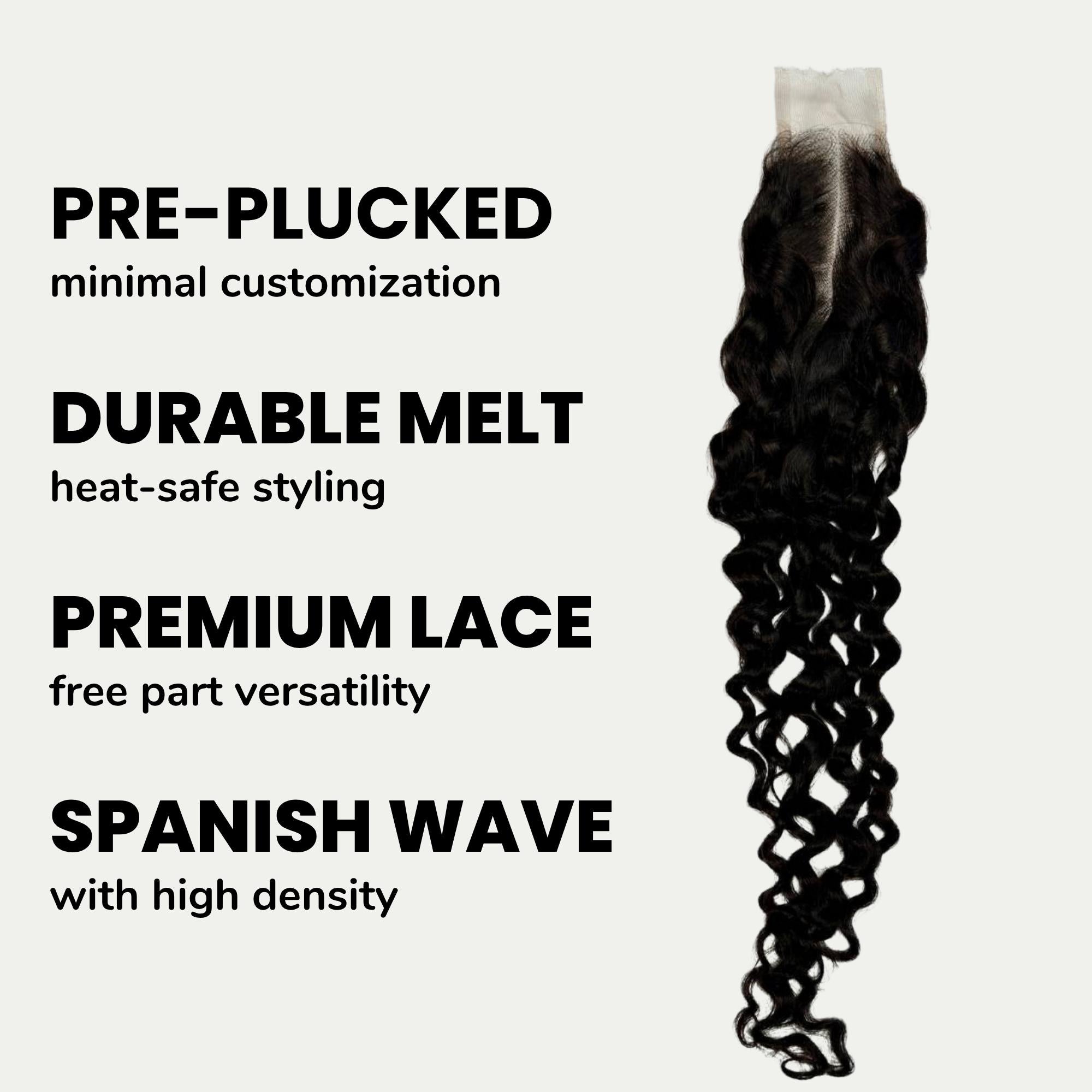 Spanish Wave 2x6 HD Lace Human Hair Closure - Private Label