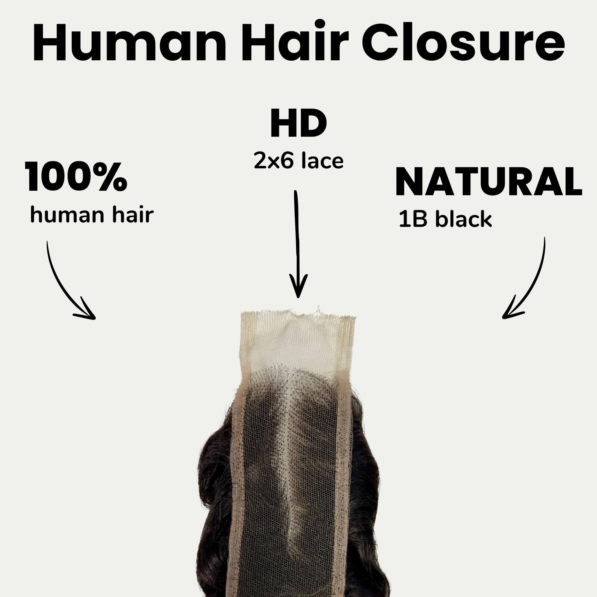 Spanish Wave 2x6 HD Lace Human Hair Closure - Private Label