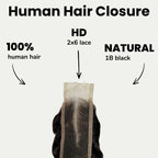 Spanish Wave 2x6 HD Lace Human Hair Closure - Private Label
