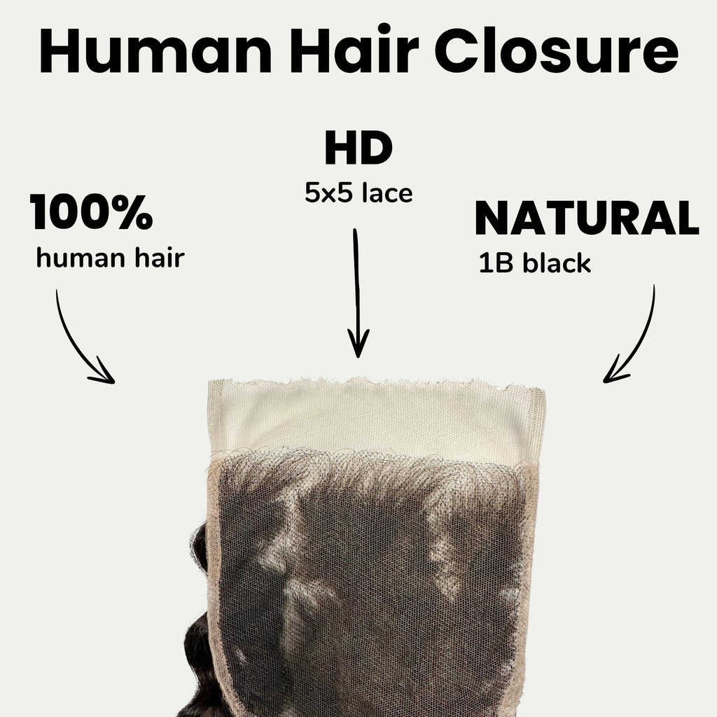 Spanish Wave 5x5 HD Lace Human Hair Closure - Private Label