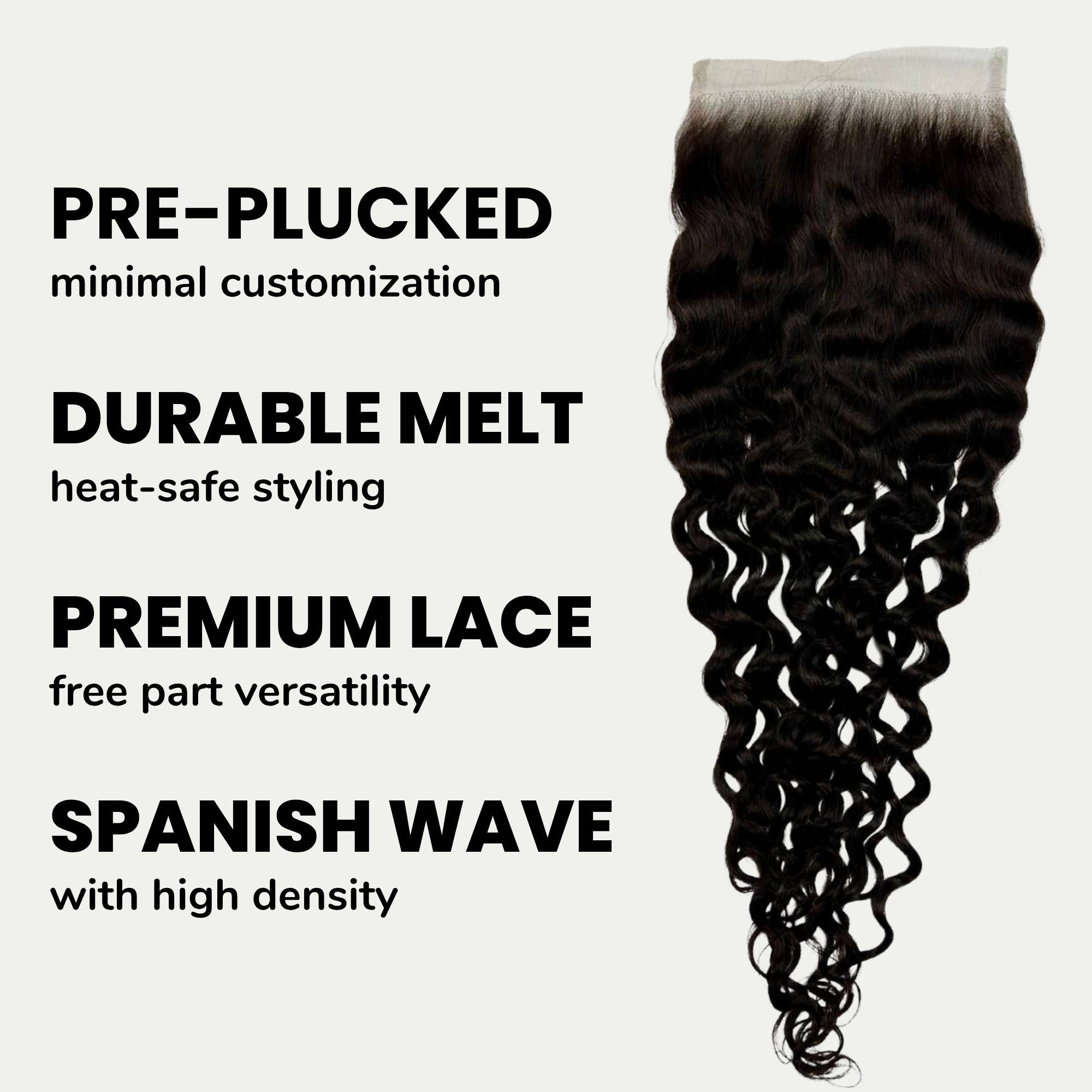 Spanish Wave 6x6 HD Lace Human Hair Closure - Private Label