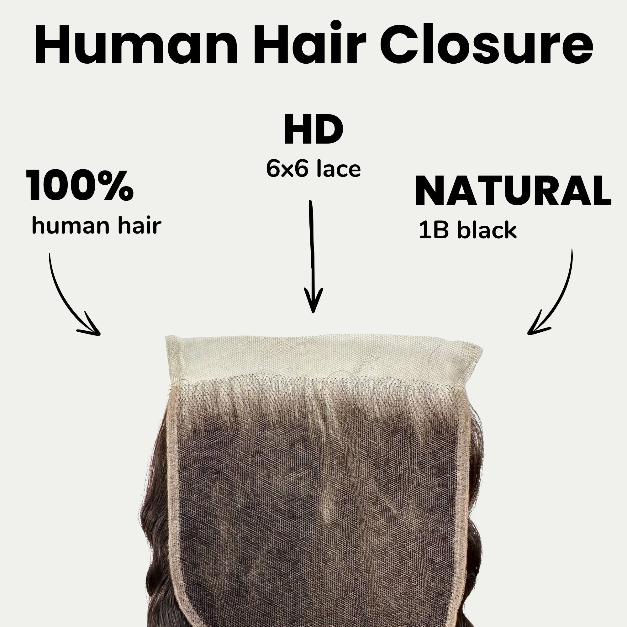 Spanish Wave 6x6 HD Lace Human Hair Closure - Private Label