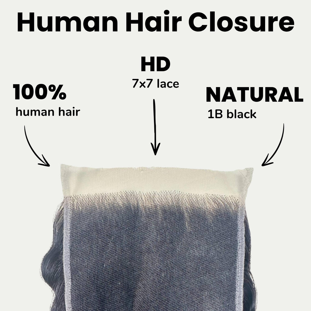 Spanish Wave 7x7 HD Lace Human Hair Closure - Private Label