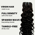Spanish Wave 100% Human Hair Bundles - Private Label