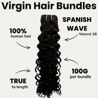 Spanish Wave 100% Human Hair Bundles - Private Label