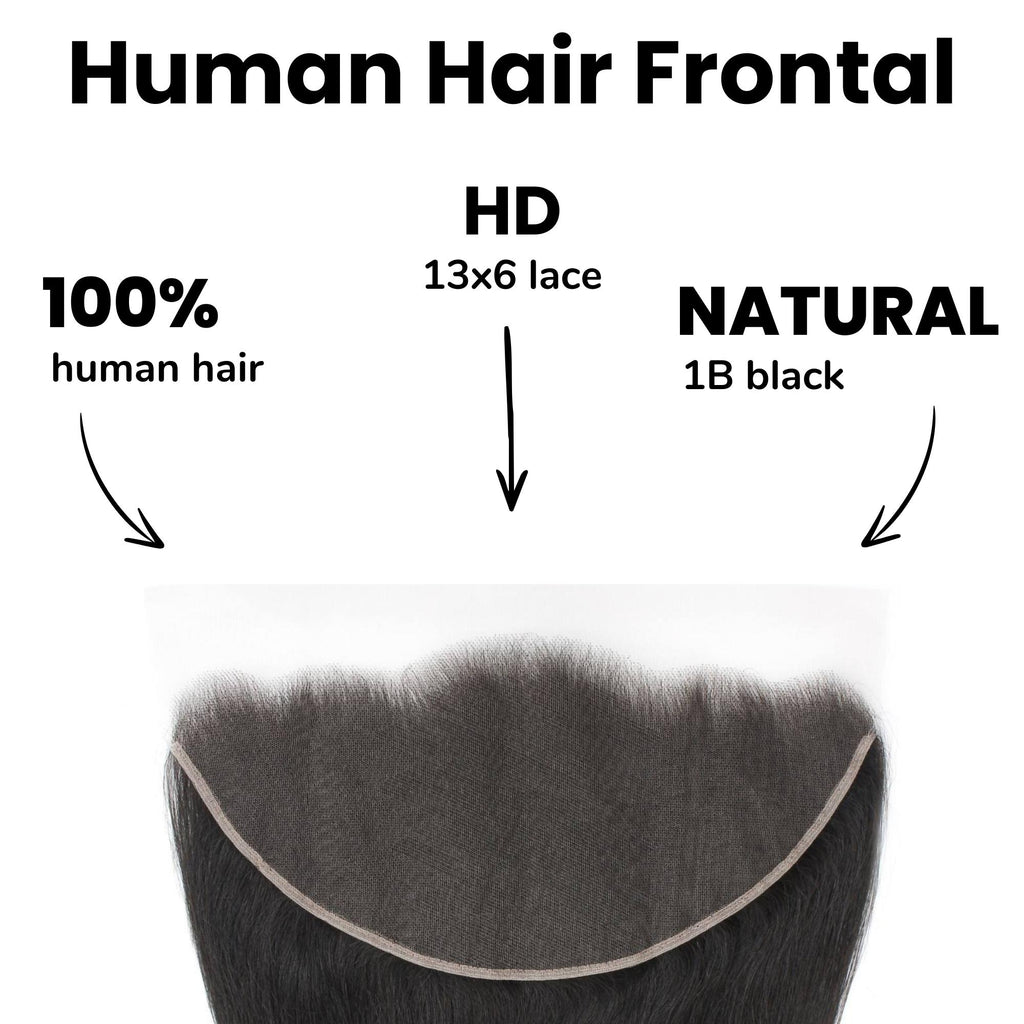 Straight 13x6 HD Lace Human Hair Frontal - Private Label