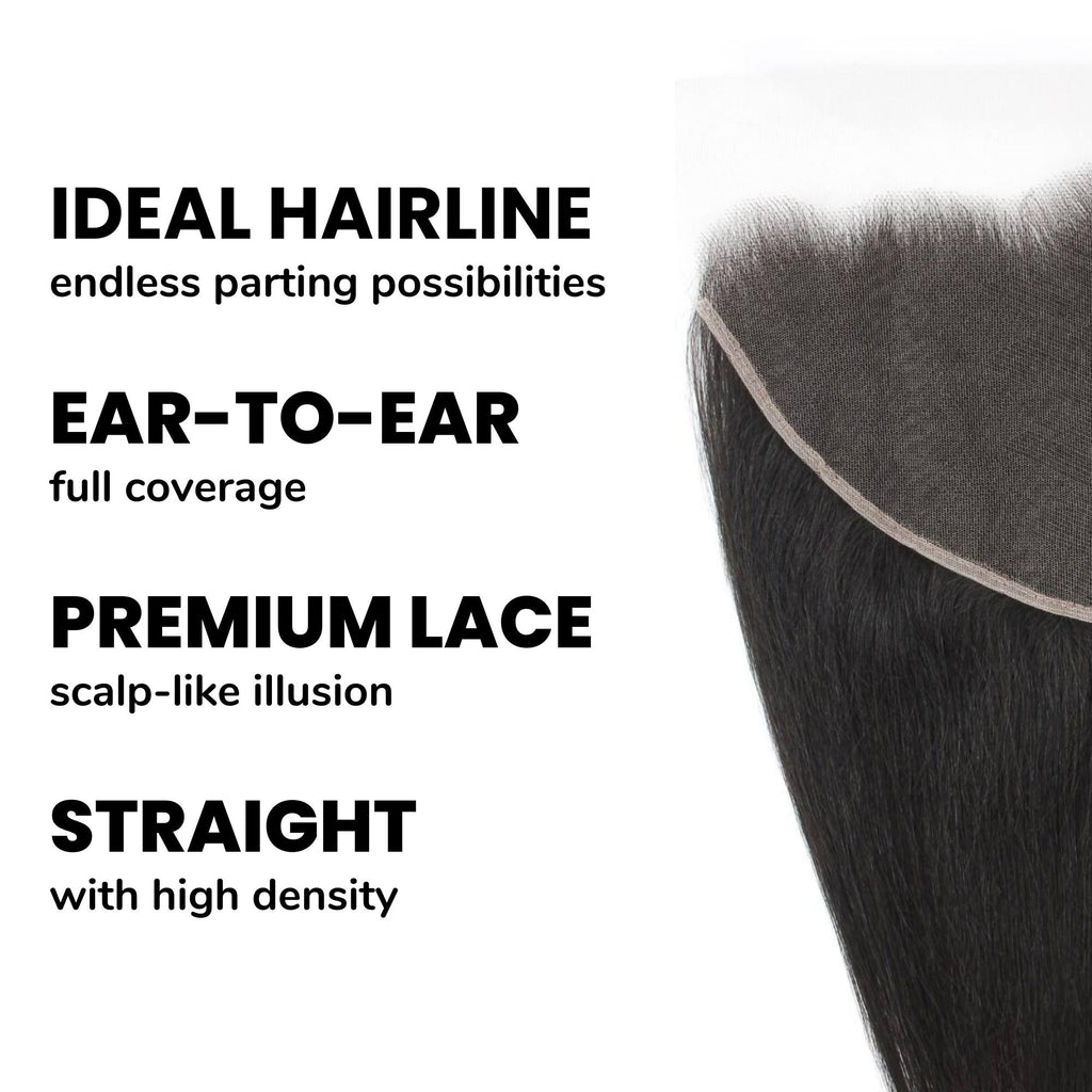 Straight 13x6 HD Lace Human Hair Frontal - Private Label