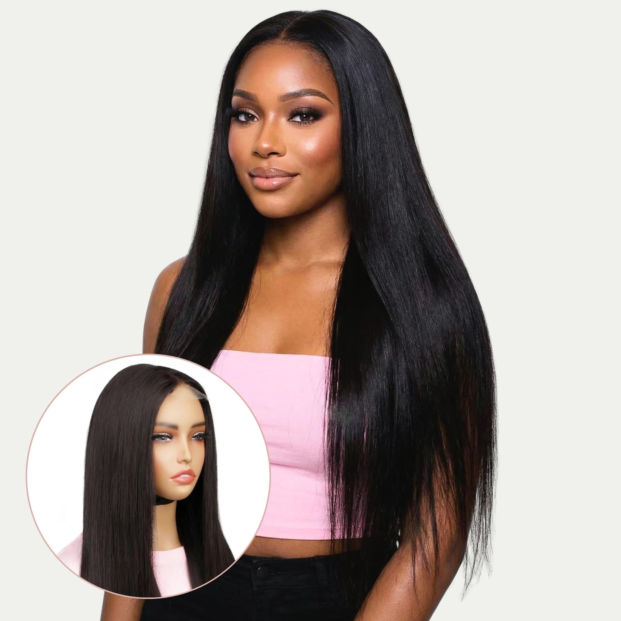 Straight 2x6 HD Lace Closure 100% Human Hair Glueless Wig - Private Label