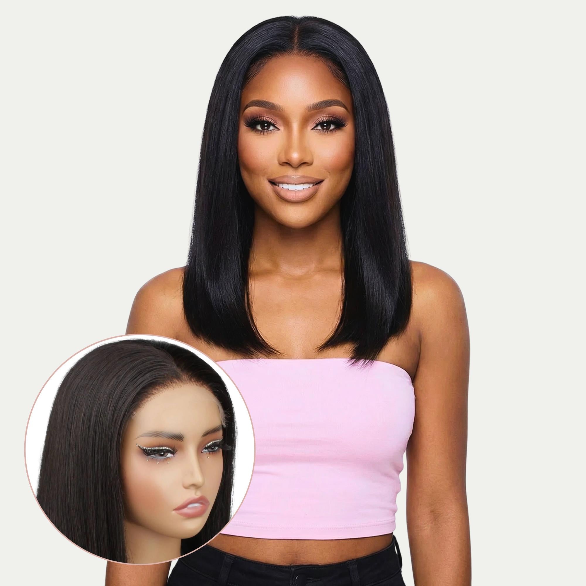 Straight 5x5 HD Lace Closure 100% Human Hair Bob Wig - Private Label