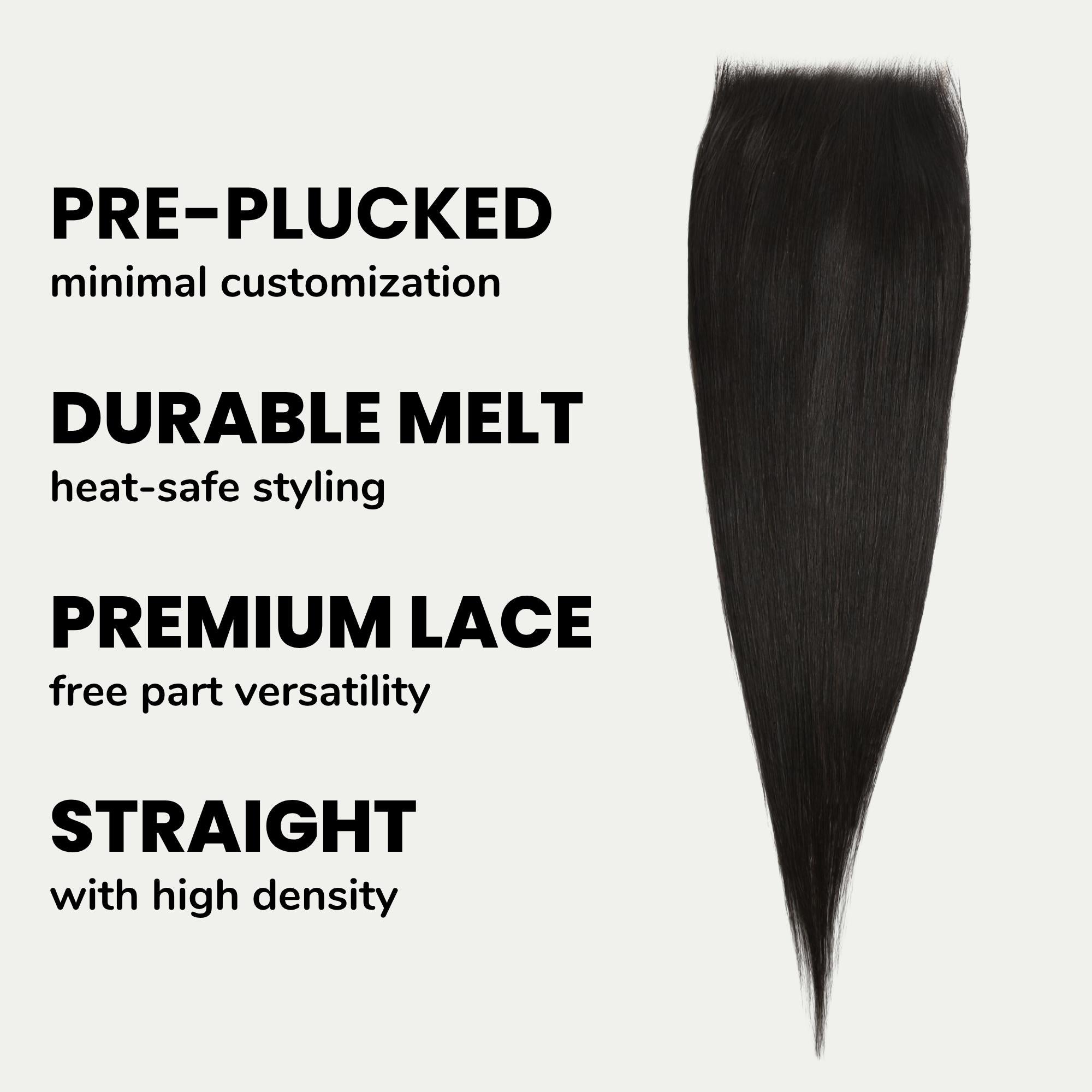 Straight 6x6 HD Lace Human Hair Closure - Private Label