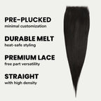 Straight 6x6 HD Lace Human Hair Closure - Private Label