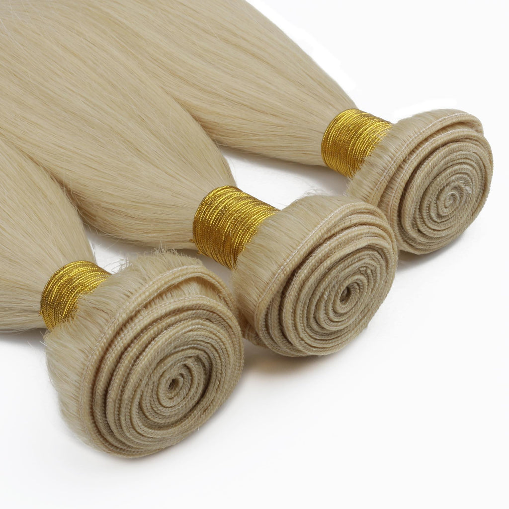 Straight Blonde 100% Human Hair Bundle Deals - Private Label