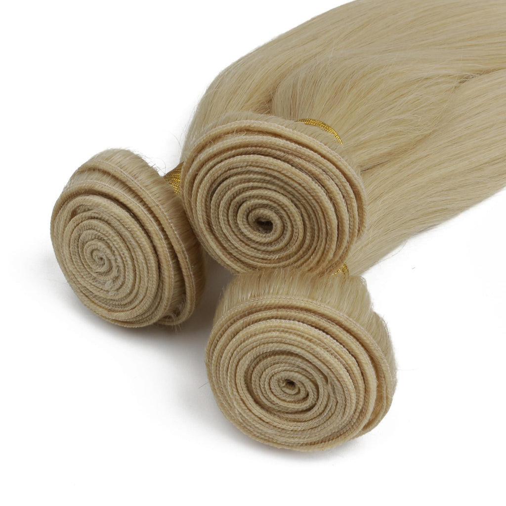 Straight Blonde 100% Human Hair Bundle Deals - Private Label