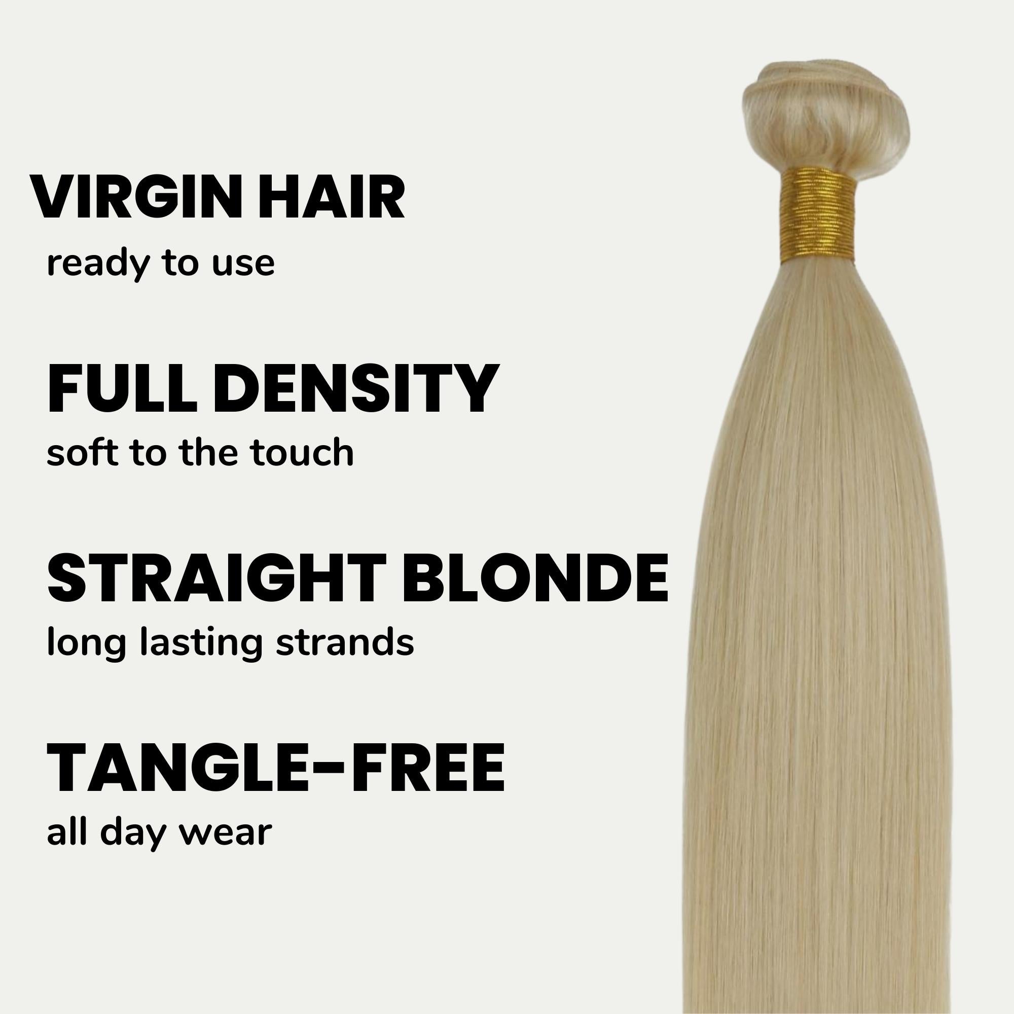 Straight Blonde 100% Human Hair Bundles - Private Label