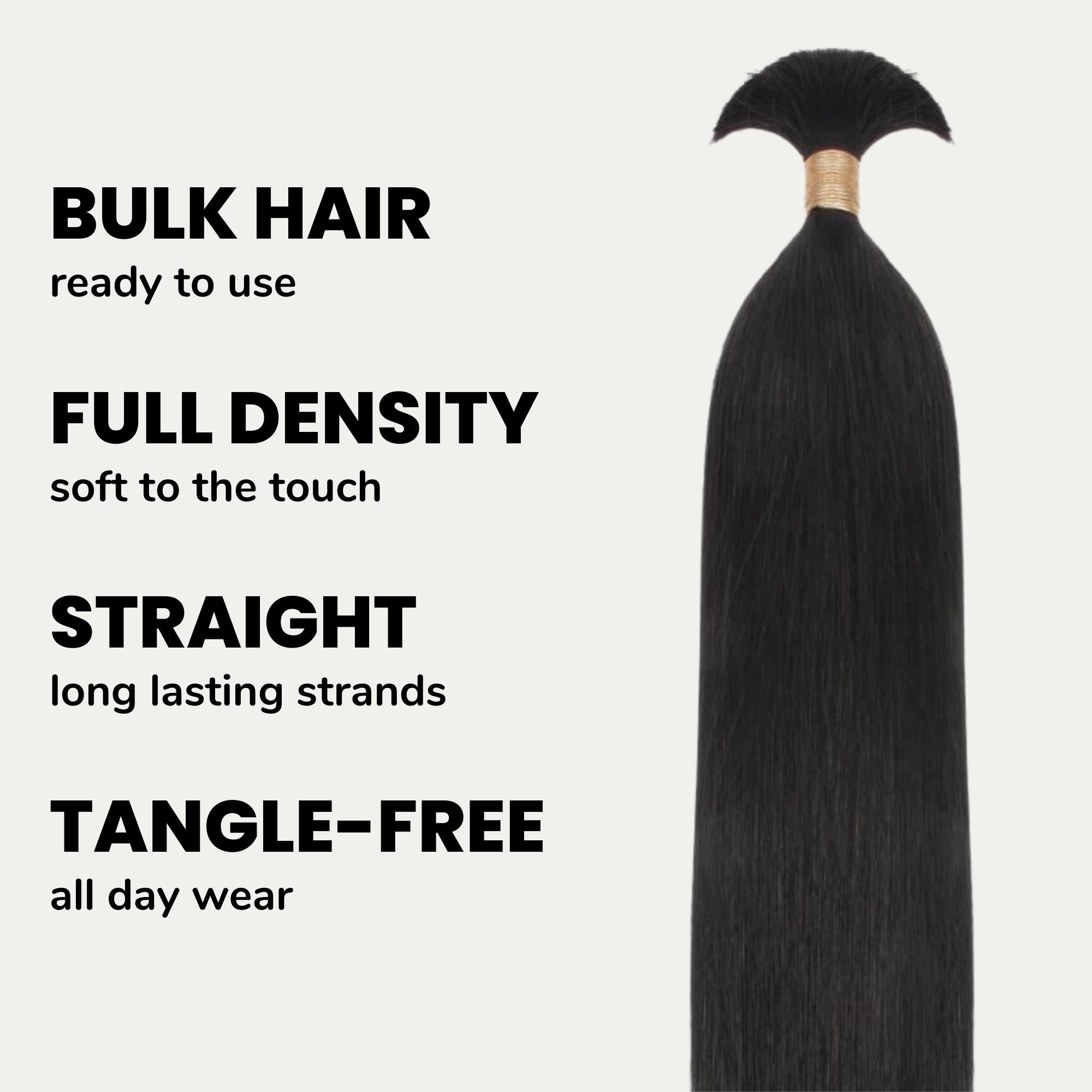 Straight Bulk 100% Human Braiding Hair - Private Label