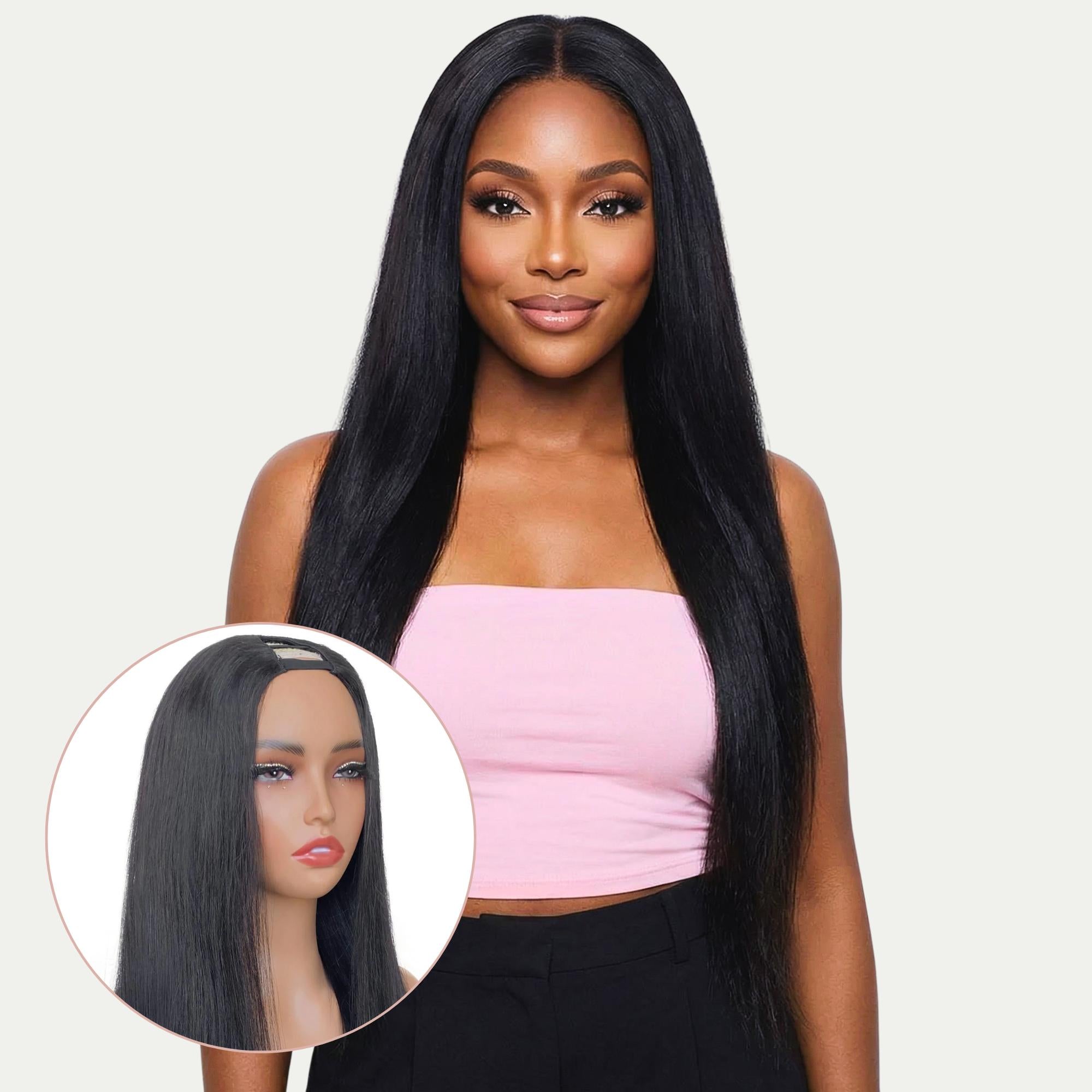 Straight V Part 100% Human Hair Wig - Private Label
