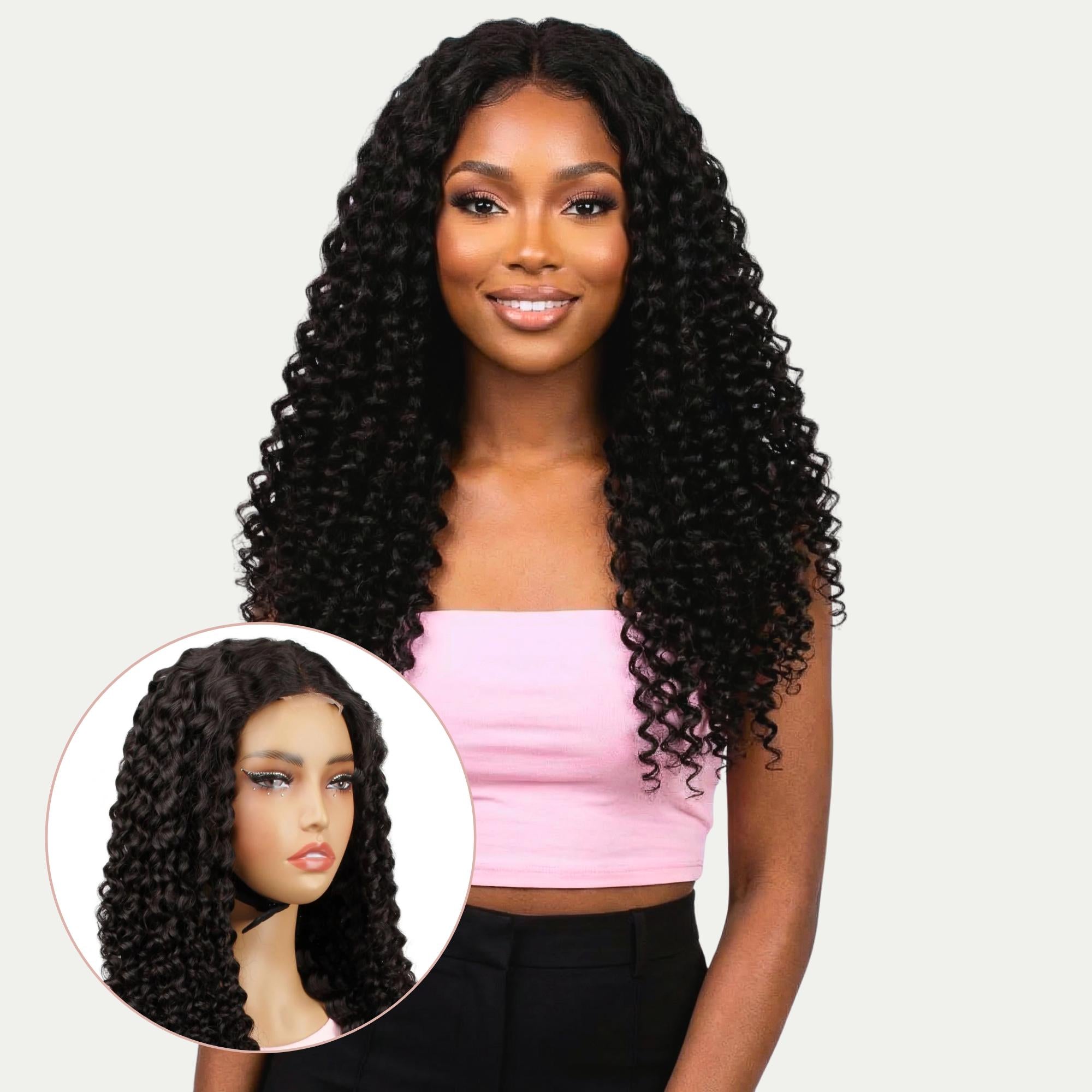 Tight Curl 2x6 HD Lace Closure 100% Human Hair Glueless Wig - Private Label