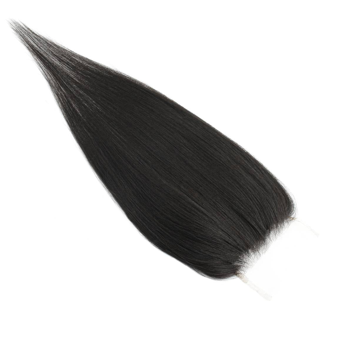 Yaki Straight 4x4 Transparent Lace Human Hair Closure - Private Label