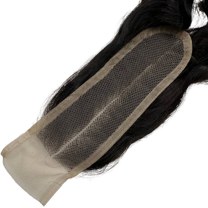 Raw Vietnamese Ripple Curly 2x6 Swiss Lace Human Hair Closure