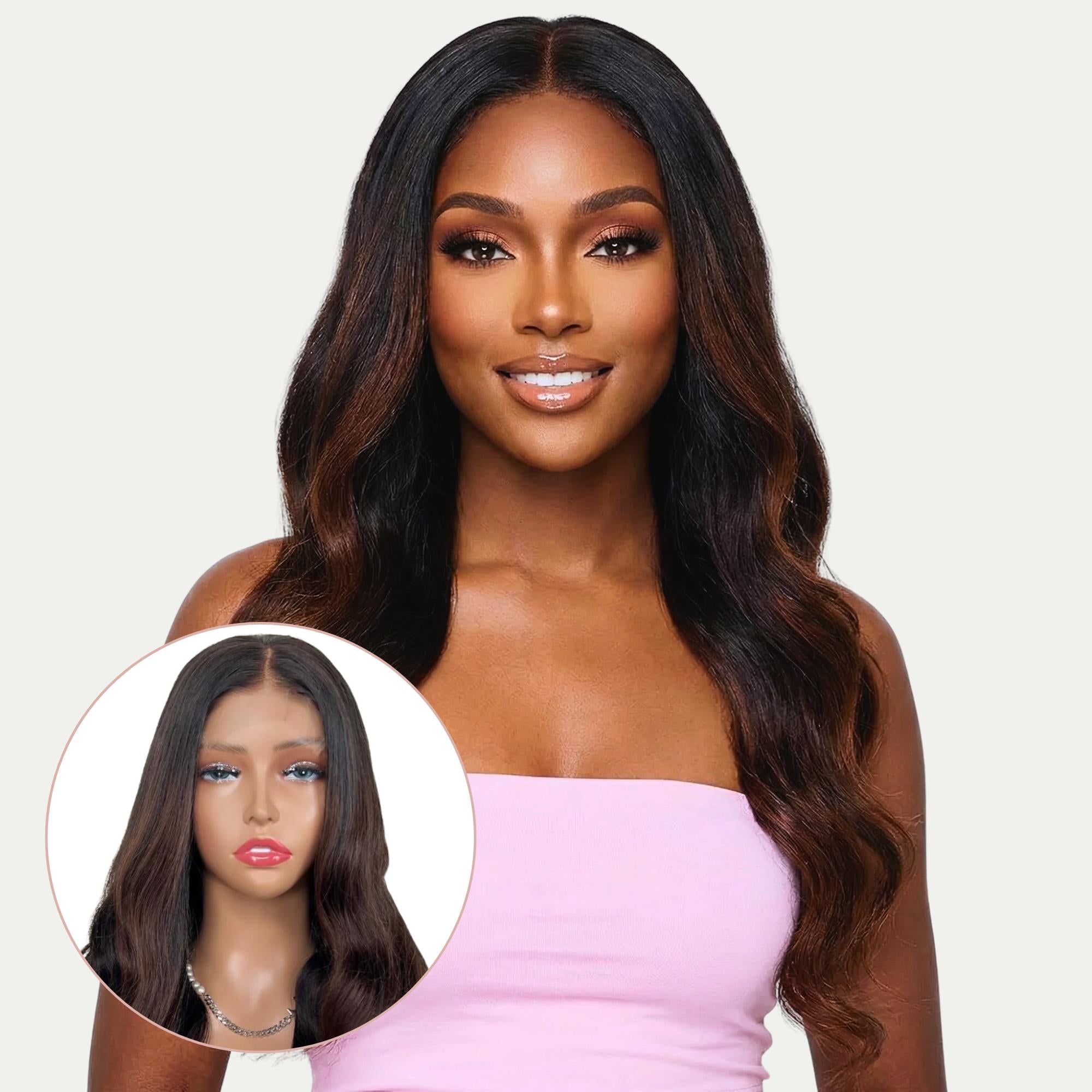 Victoria Glueless 5x5 HD Lace Professionally Colored 100% Human Hair Closure Wig - Private Label