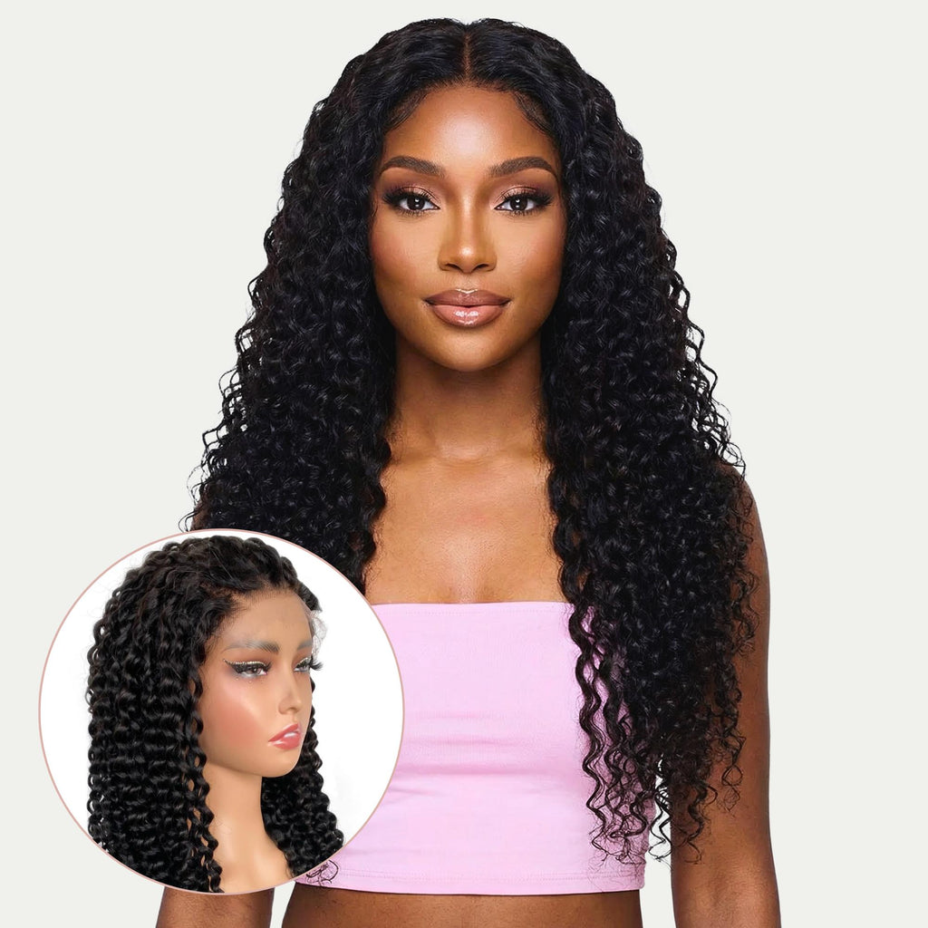 Water Wave 5x5 HD Lace Closure 100% Human Hair Wig - Private Label