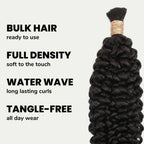 Water Wave Bulk 100% Human Braiding Hair - Private Label