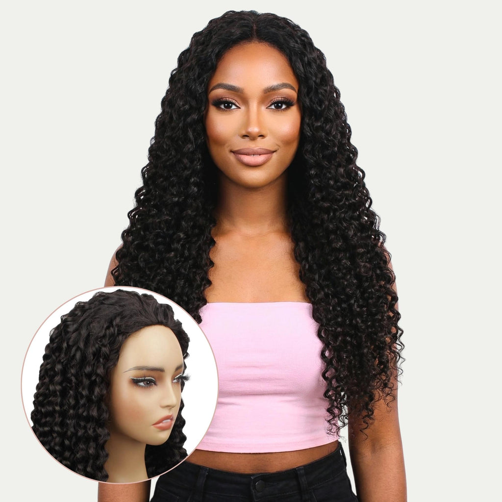 Water Wave Human Hair Half Wig - Private Label