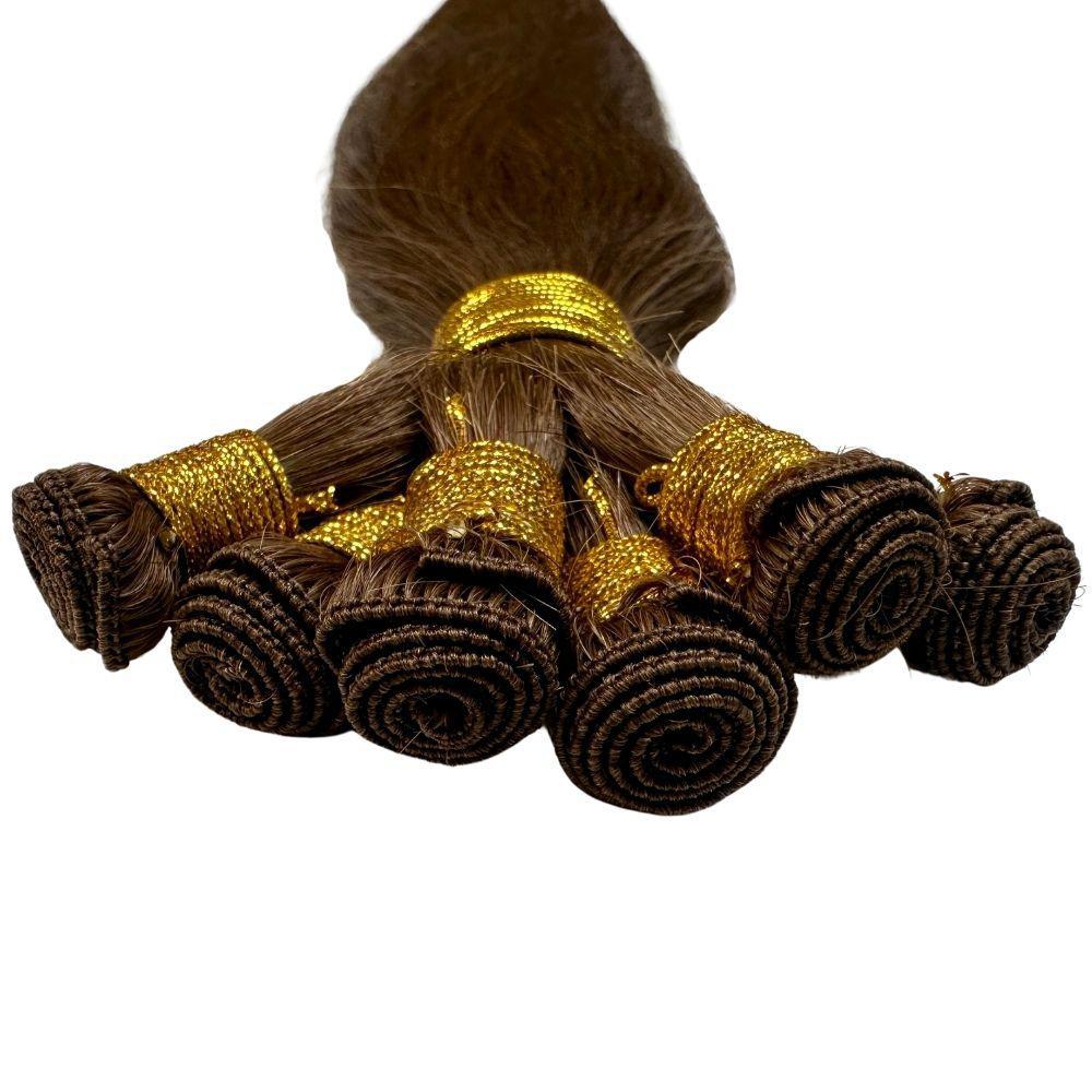 Medium Brown Straight Handtied Wefts - Private Label