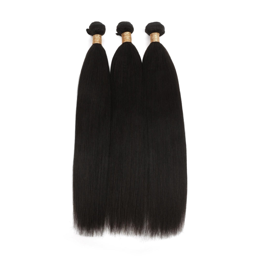 Yaki Straight 100% Human Hair Bundle Deals - Private Label