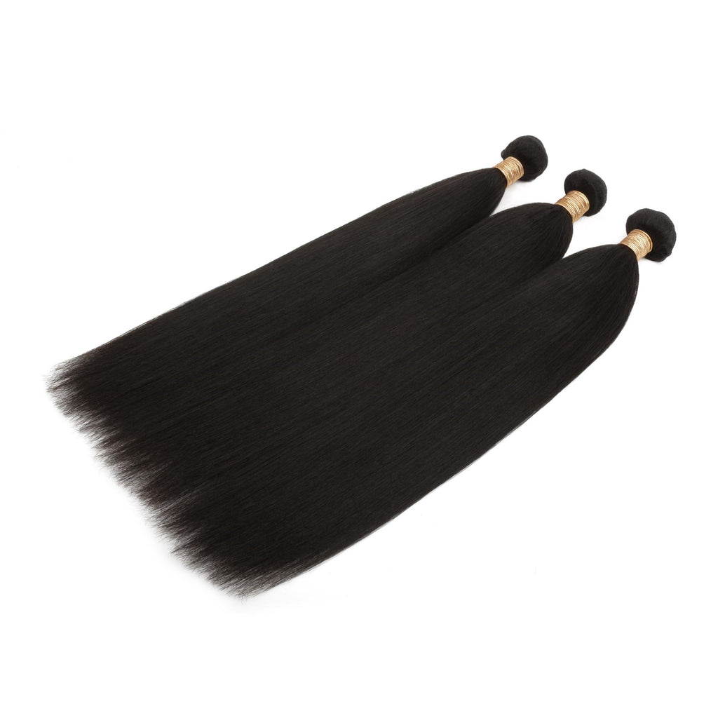 Yaki Straight 100% Human Hair Bundle Deals - Private Label