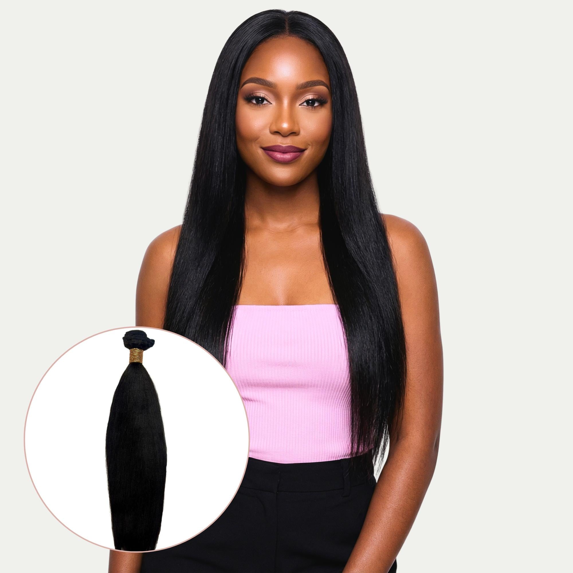 Yaki Straight 100% Human Hair Bundles - Private Label