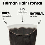 Yaki Straight 13x4 HD Lace Human Hair Frontal - Private Label