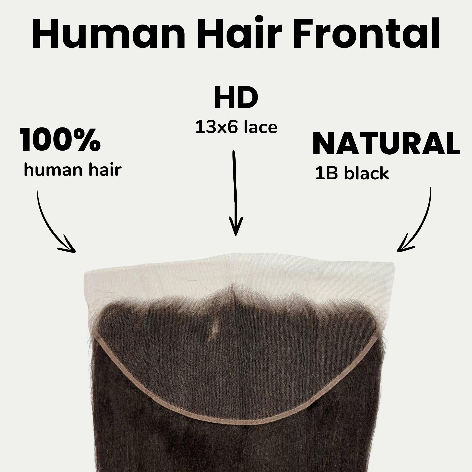 Yaki Straight 13x6 HD Lace Human Hair Frontal - Private Label