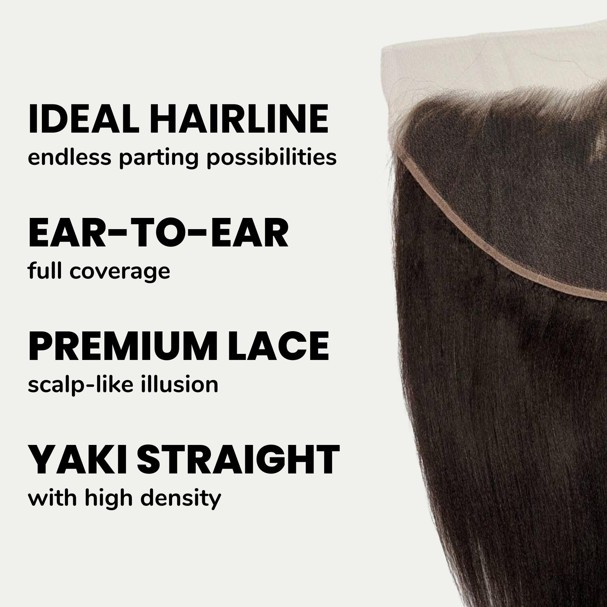 Yaki Straight 13x6 HD Lace Human Hair Frontal - Private Label