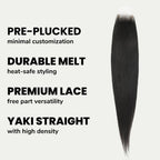Yaki Straight 2x6 HD Lace 100% Human Hair Closure - Private Label