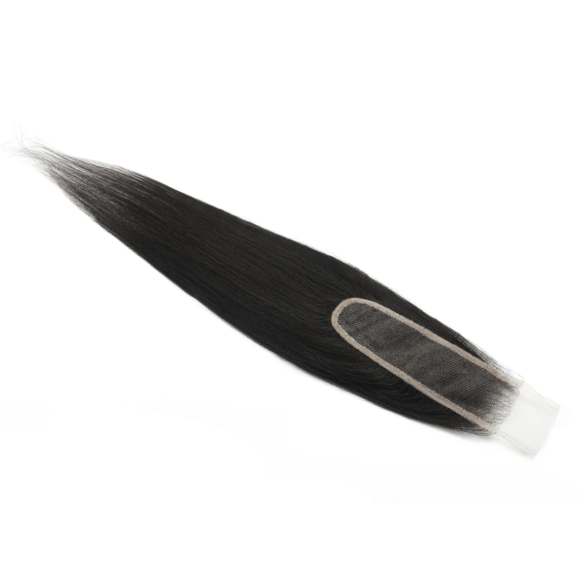 Yaki Straight 2x6 Transparent Lace Human Hair Closure - Private Label