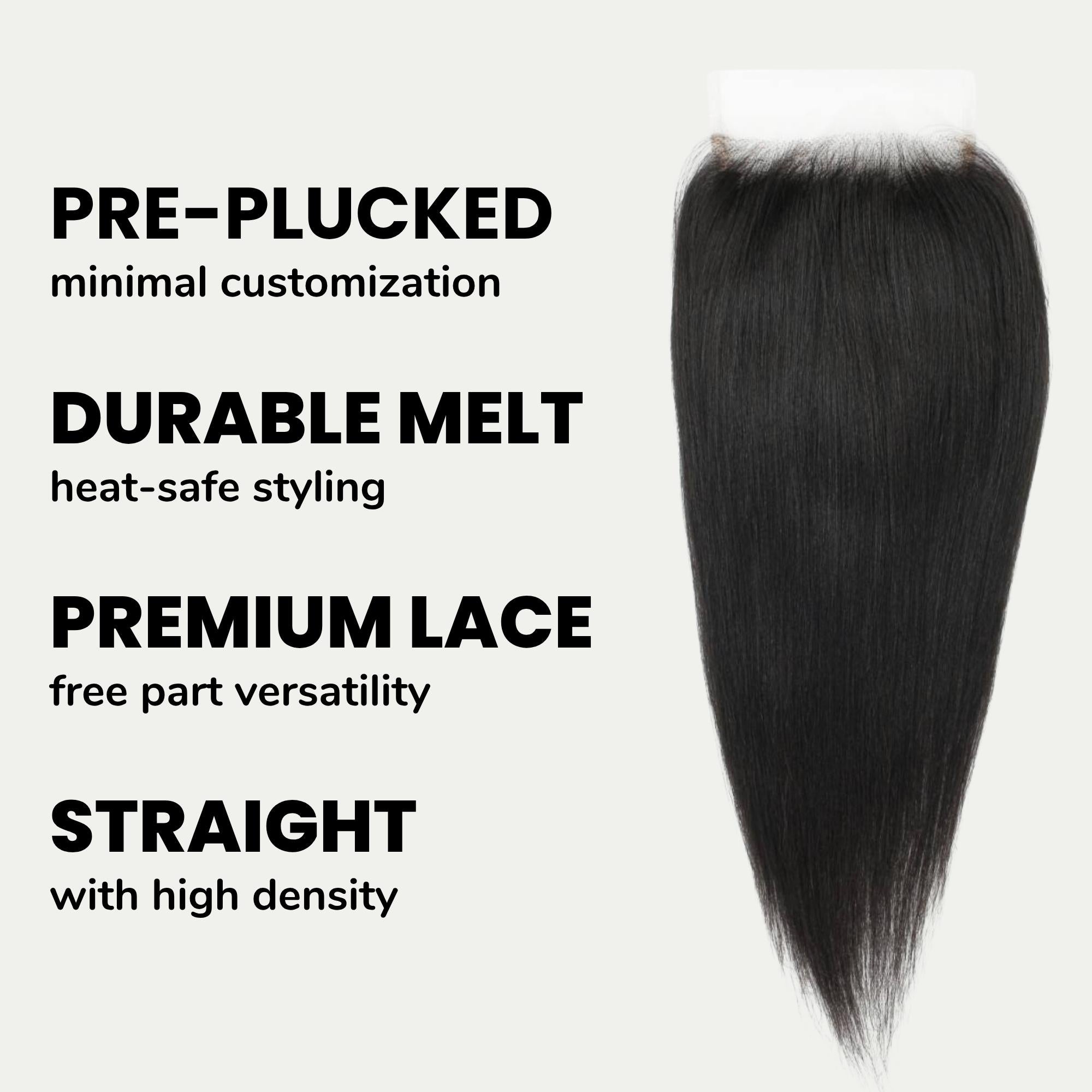 Yaki Straight 5x5 HD Lace Human Hair Closure - Private Label