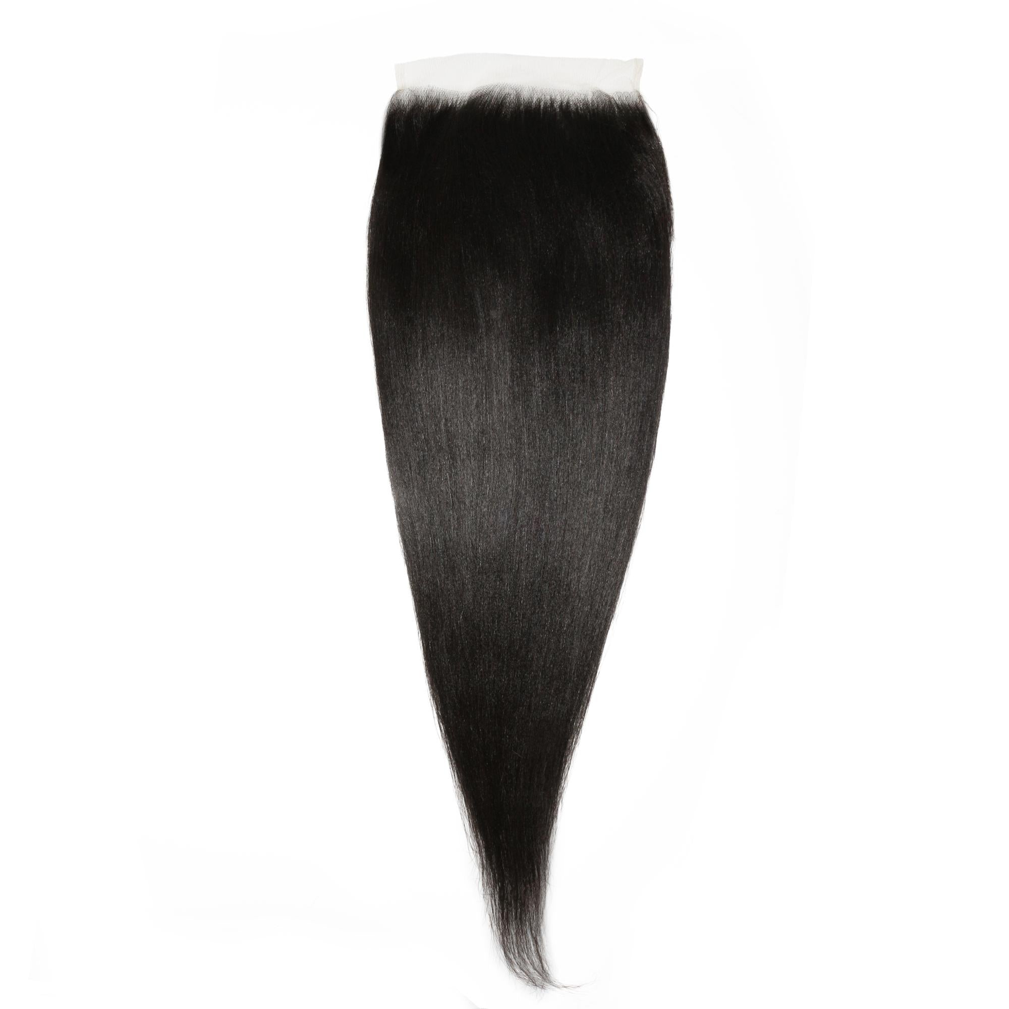 Yaki Straight 7x7 HD Lace Human Hair Closure - Private Label