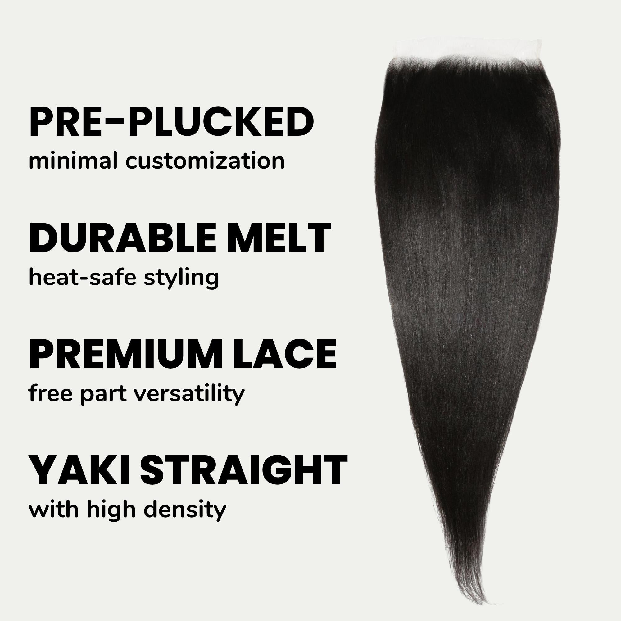 Yaki Straight 7x7 HD Lace Human Hair Closure - Private Label