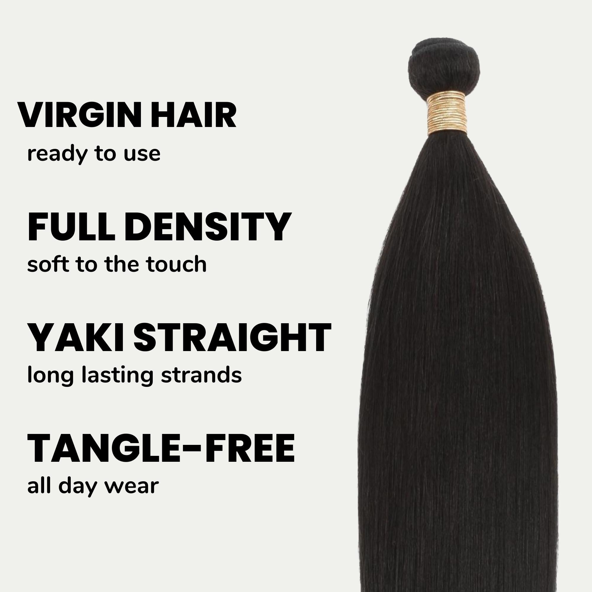 Yaki Straight 100% Human Hair Bundles - Private Label